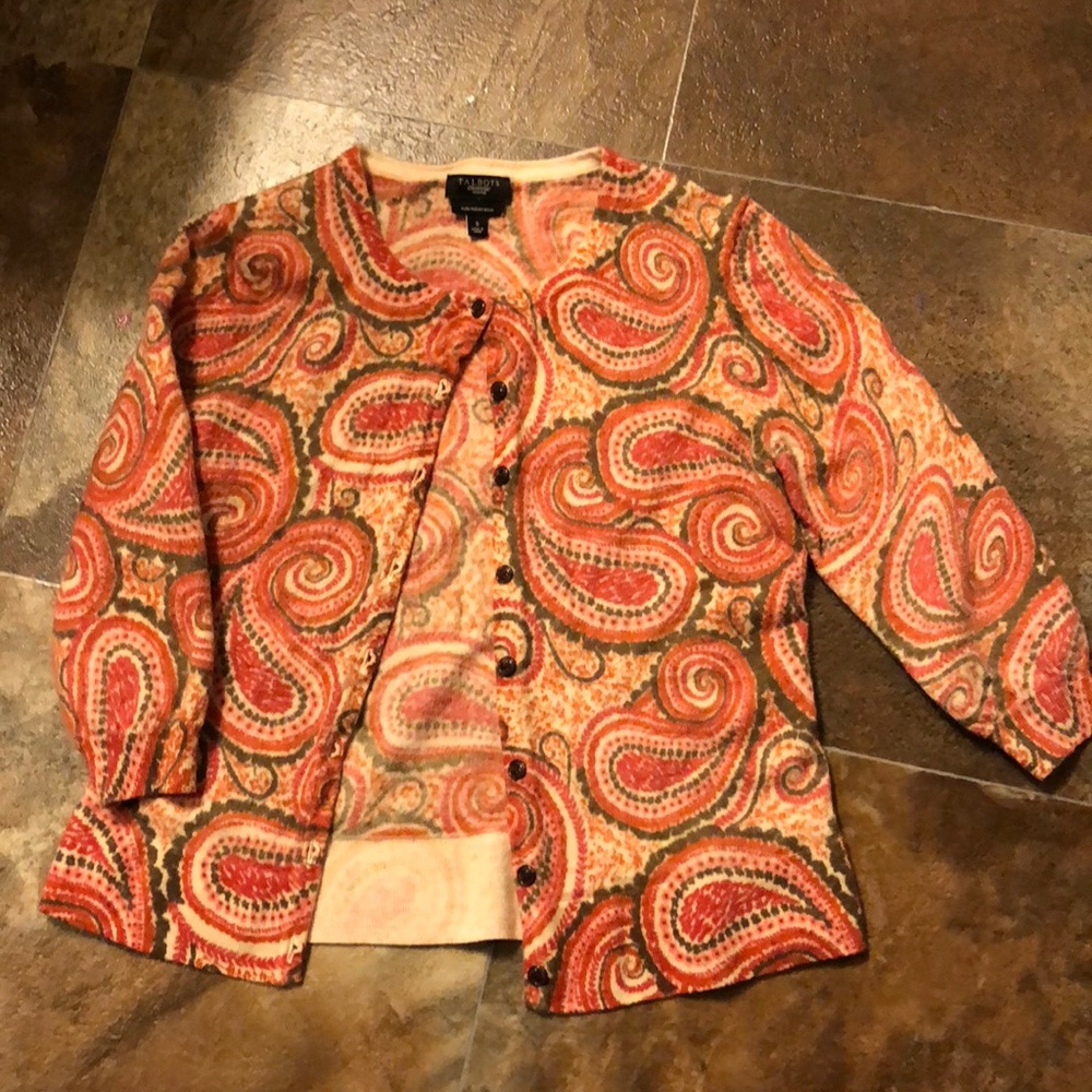 Talbots button up sweater